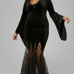TORRID BLACK MAVEN VELVET DRESS  SIZE 2X 18/20 COSTUME